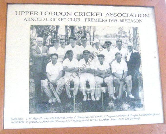 Arnold Cricket Club Premiers 1959 - 60