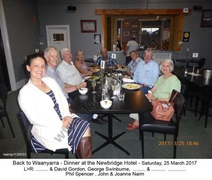 Waanyarra Reunion Newbridge Hotel 25 March 2017