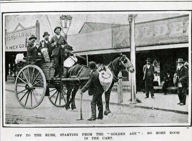 Off to the Poseidon Rush from the Golden Age Hotel, January 1907
David Gordon Collection