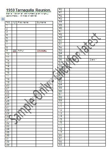 1959 Tarnagulla Reunion - List of Identified People. Click for latest list.