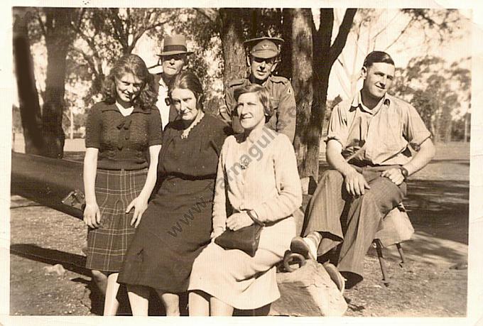 A Group on the old Cannon, Tarnagulla, c1940.