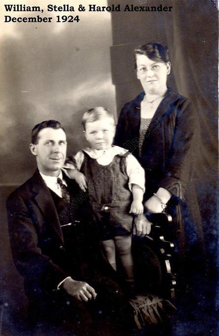 William, Stella & Harold Alexander December 1924