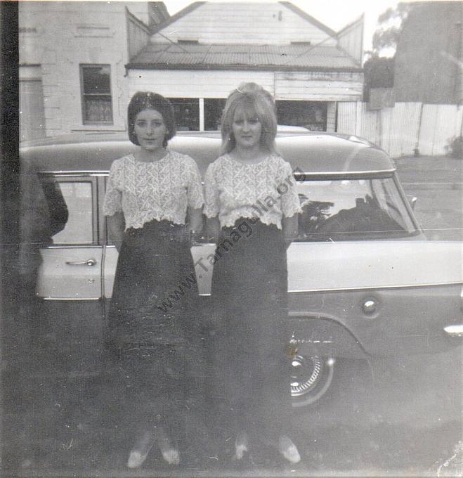 Left Jennifer Williams and unknown friend, Tarnagulla C1966