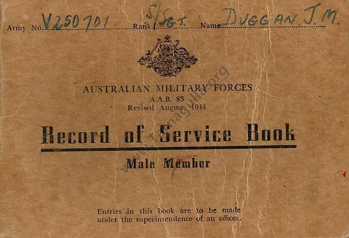 Jack Duggan-Record of Service World War 2  (1)
