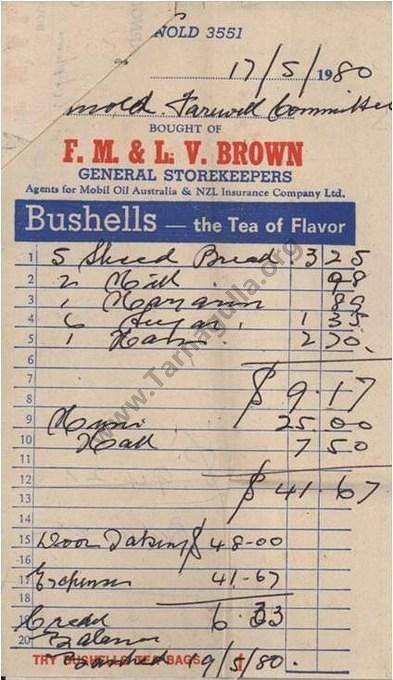 Brown's General Store Invoice (3)