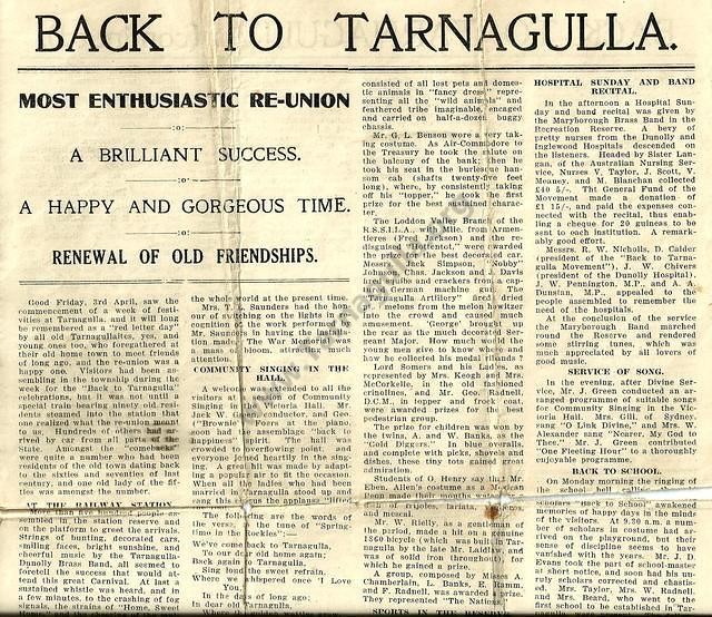 Back to Tarnagulla 1931 - Page One