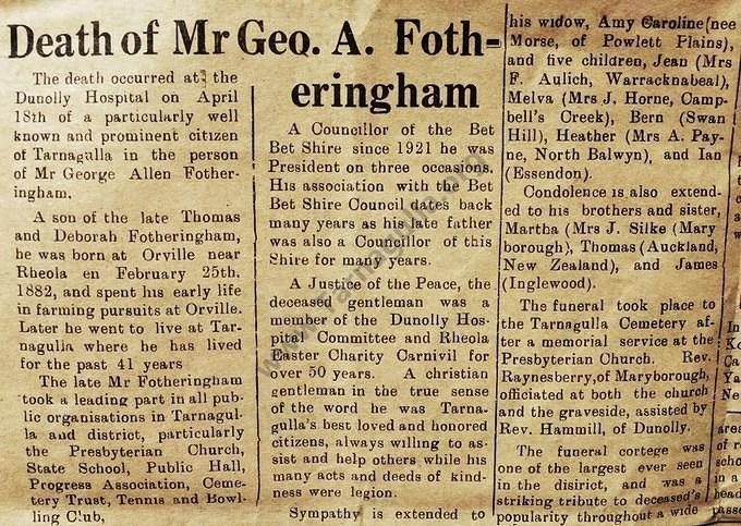 George Fotheringham Obituary