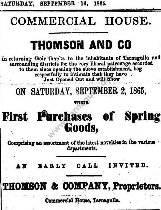 Thomson & Co Advertisement