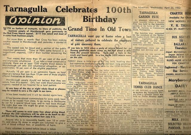 Tarnagulla's Centenary - 1952