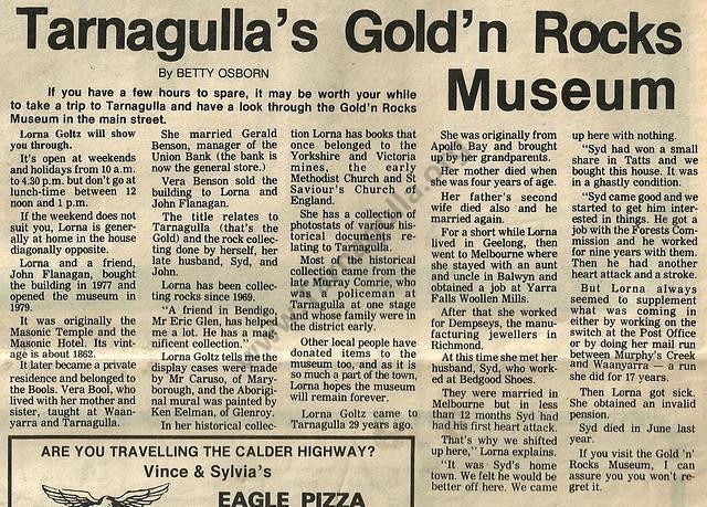 Gold'n Rocks Museum, 1984