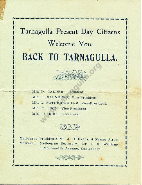 Back to Tarnagulla, 1931