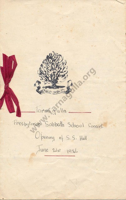 Tarnagulla  1926 Pres. Sabbath School Concert