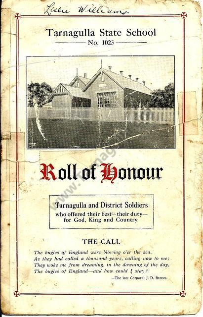 Roll of Honour, 1914-18 War.