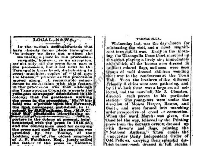 Articles in Tarnagulla & Llanelly Courier on 14 December 1867
