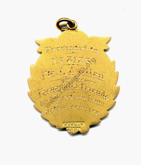 Lewis Allen Returned Service Medallion