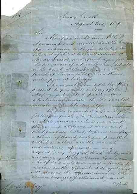 An historic document dated 1859.