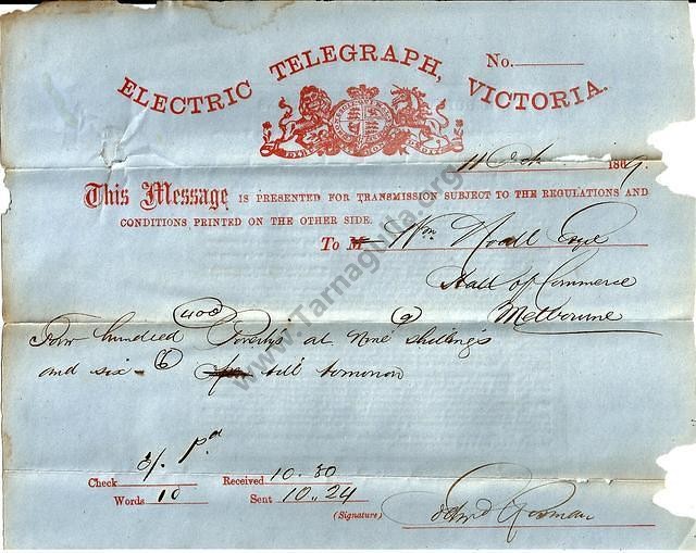 Purchase of Poverty Company shares, 1869