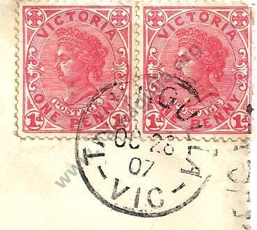 Postage Stamps, Tarnagulla, 1907