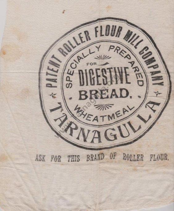 Tarnagulla Patent Roller Flour Mill Company Flour Bag c 1910