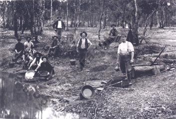 Group at "Linger & Die" Rush. Llanelly, 1890.