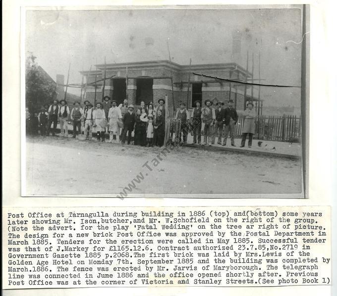 Tarnagulla Post Office Under Construction, 1886