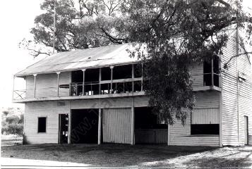 Pavilion at Tarnagulla Recreation reserve, 1984. Before restoration.