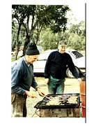 A meal during preparations for Arnold Public Hall Extensions 1999