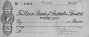 Cheque The Union Bank of Australia Limited 1947