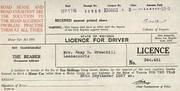 Mrs Rosy Brownbill's Drivers Licence 1956