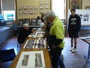 Tarnagulla History Day, 
   Victoria Theatre, Tarnagulla
       30 September 2012.
George Swinburne talking to visitors.
     David Gordon Collection.