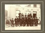 Excellent photograph of the Tarnagulla Fire Brigade outside the Borough Council Chambers, c.1890.
Caption next image.
From the Win and Les Williams family collection.