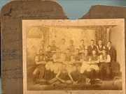 This is a very early photograph of the Tarnagulla Football Team, with captioning ot the left. The names indicate c.1905 period.