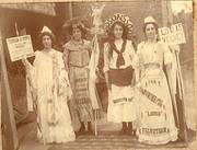 The four Bool sisters c.1905 in fancy dress supporting the Exchange Store.
From the Win and Les Williams family collection.