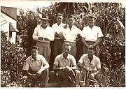 In the side garden at the Graham residence, Tarnagulla, c1947.