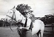 Bobby Emery aged 16 with Fred Williams horse Madge, at Waanyarra