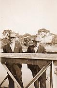 Arthur Jones & Frank Baker at Laanecoorie Weir