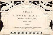 Remembrance Card for David Hatt 1881