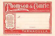Thomson & Comrie consignment label c 1900