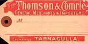 Thomson & Comrie consignment tag c 1900