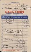 Brown's Arnold General Store Invoice