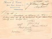 Thomson & Comrie receipt for rental paid to The Receiver of Payments,  Inglewood 28 September 1883