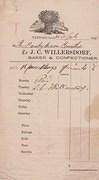 Invoice J.C Willersdorf to Presbyterian Church 25 April ,1865