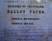 Borough Council Ballot Paper, c1867.