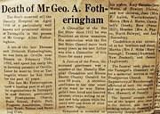 George Fotheringham Obituary