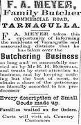 F A Meyer Butcher Advertisement  5 January 1901