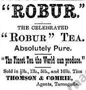 Thomson & Comrie Robur Tea Advertisement