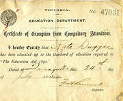 Certificate of Education for Kate Duggan, 1894