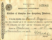 Certificate of Education for Daniel Duggan, 1906