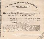 Contract Note for The Tarnagulla Patent Roller Flour Milling Co C 1900