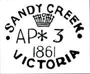 Sandy Creek Post Office Stamp, 1861